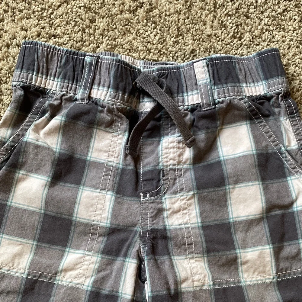 Gymboree Gray and Blue Plaid Shorts